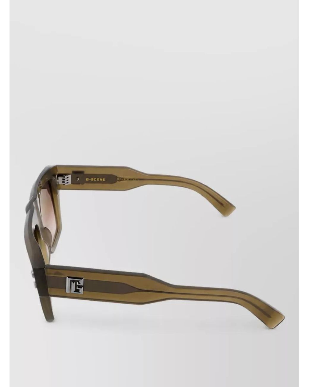 Balmain Multicolor Acetate Rectangular Sunglasses