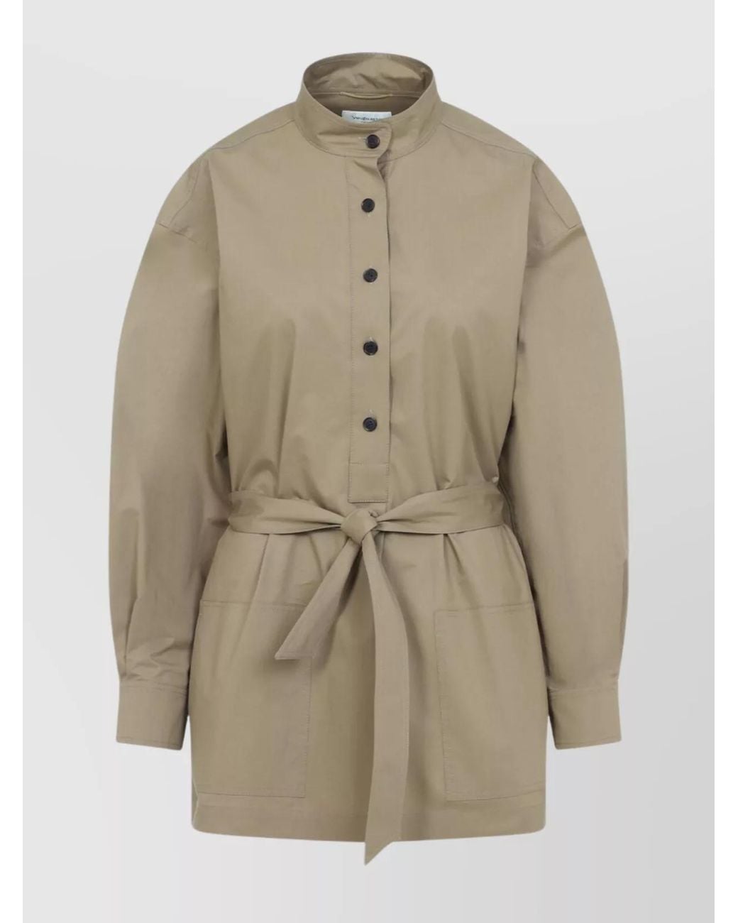 Saint Laurent Natural Camel Poplin Shirt