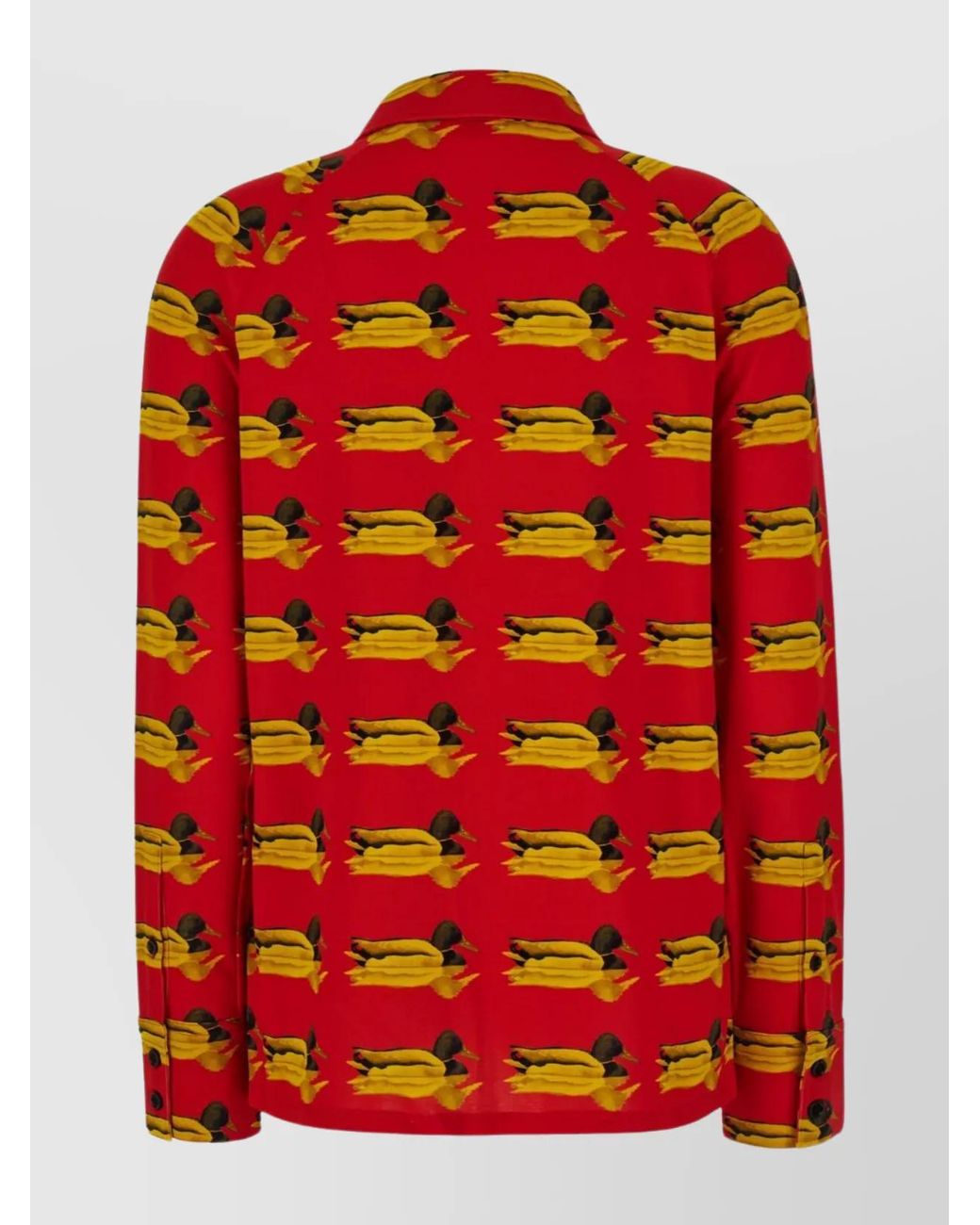 Burberry Red Printed Stretch Viscose Shirt