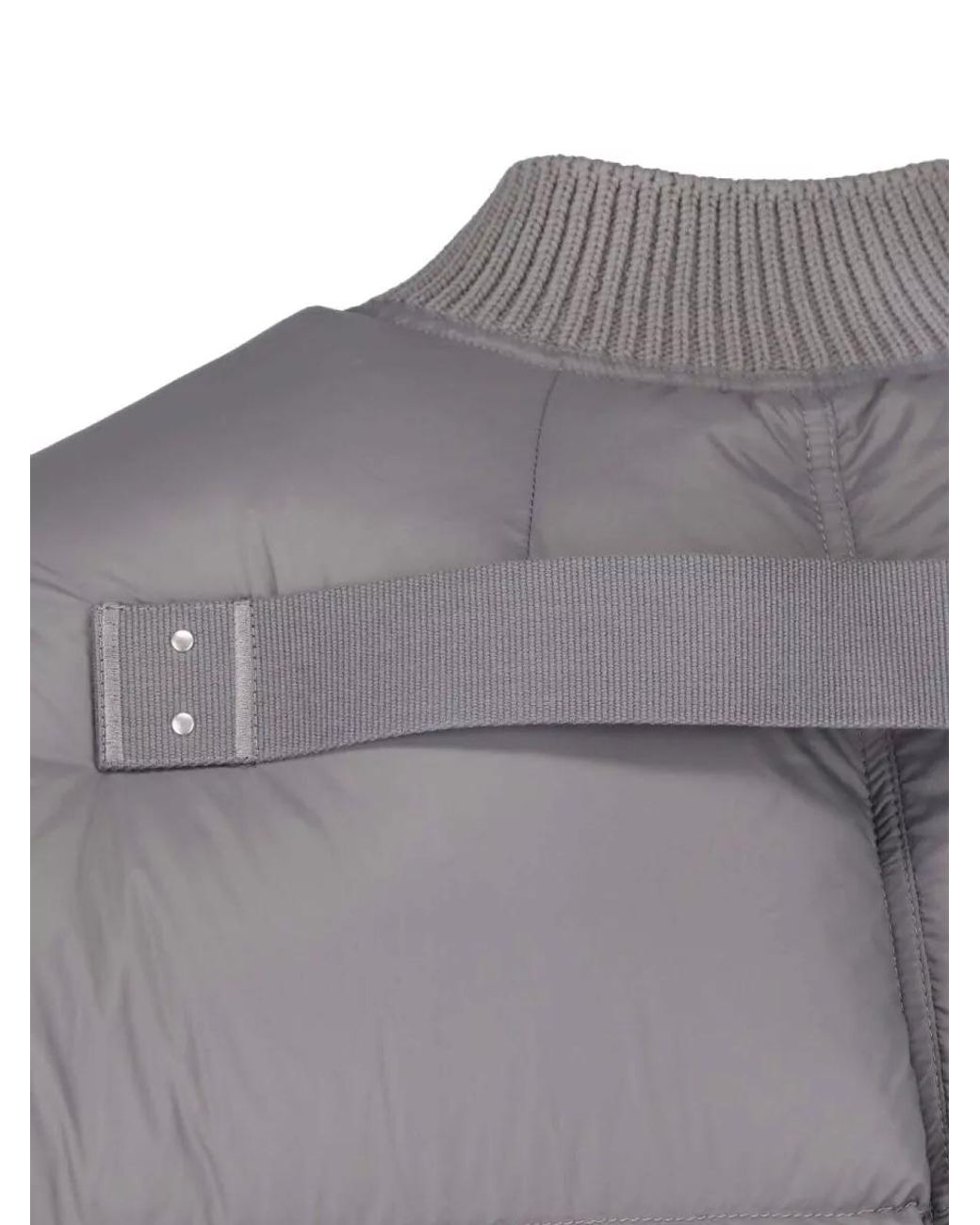 Rick Owens Gray Puffer Coat for men