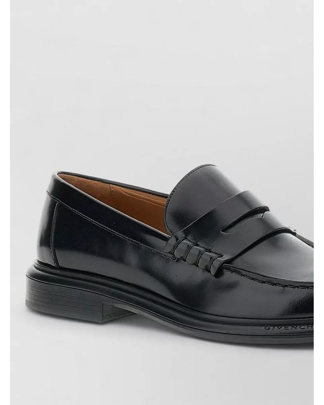 Givenchy Black Leather Loafers for men