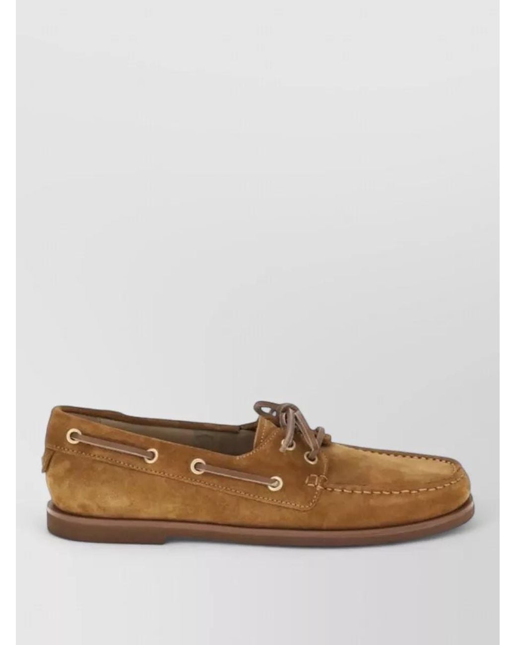 Gianvito Rossi Brown Calf Leather Boat Shoes