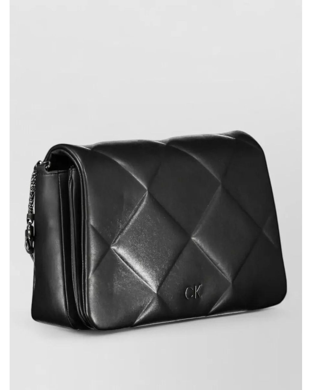 Calvin Klein Gray Quilted Clutch Bag