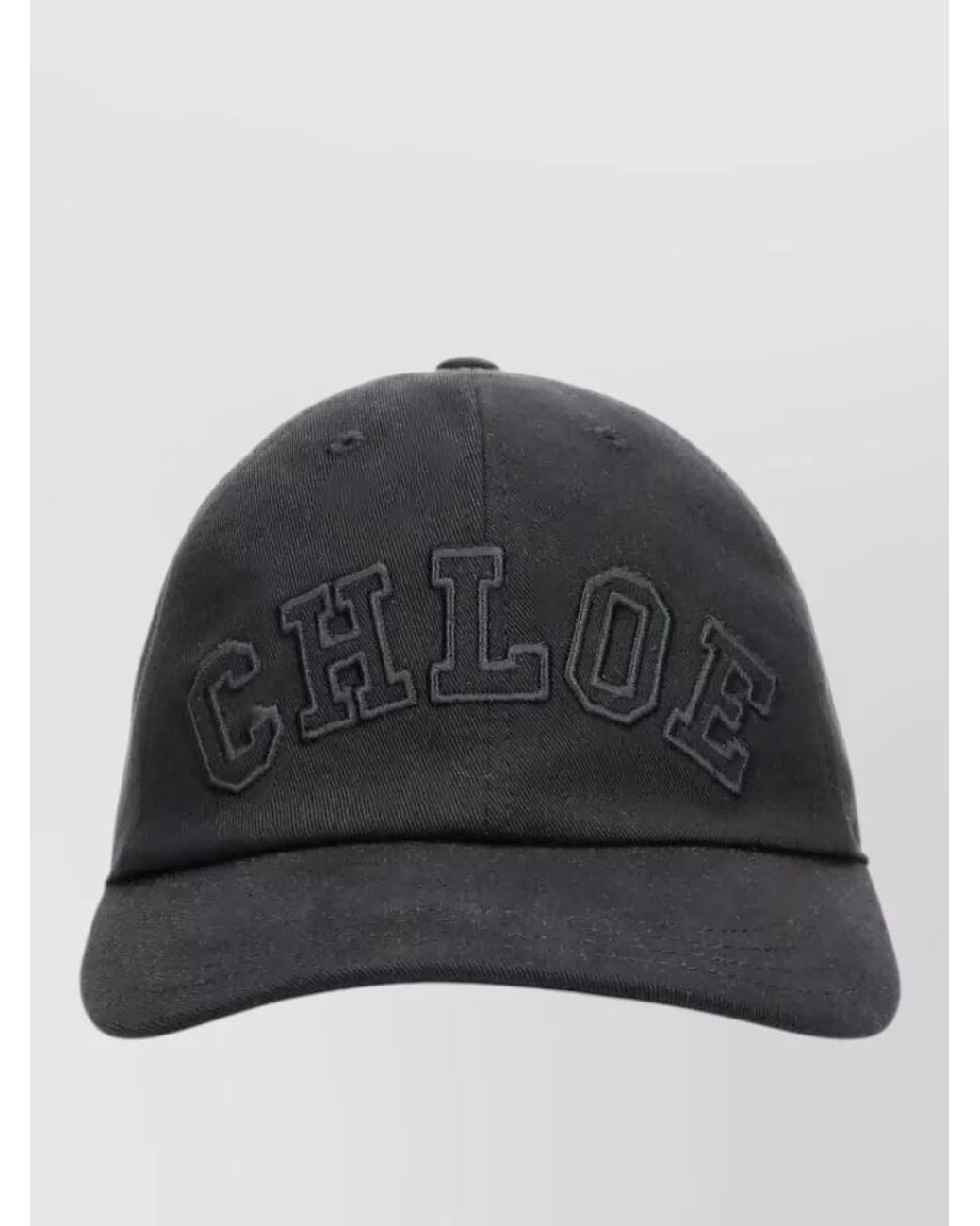 Chloé Gray Cotton Baseball Cap