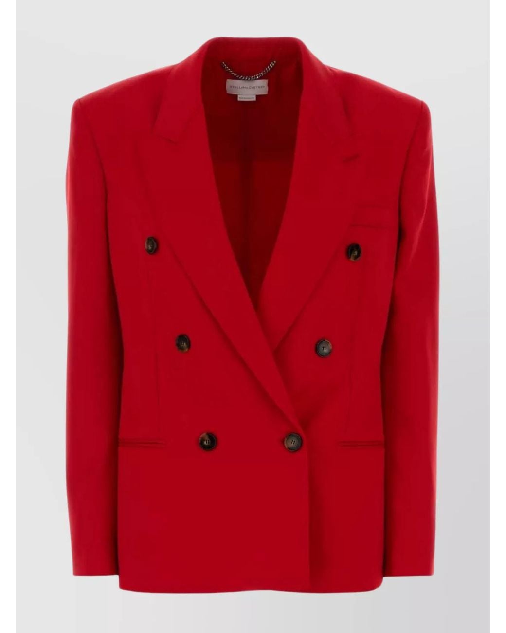 Stella McCartney Red Double-Breasted Blazer