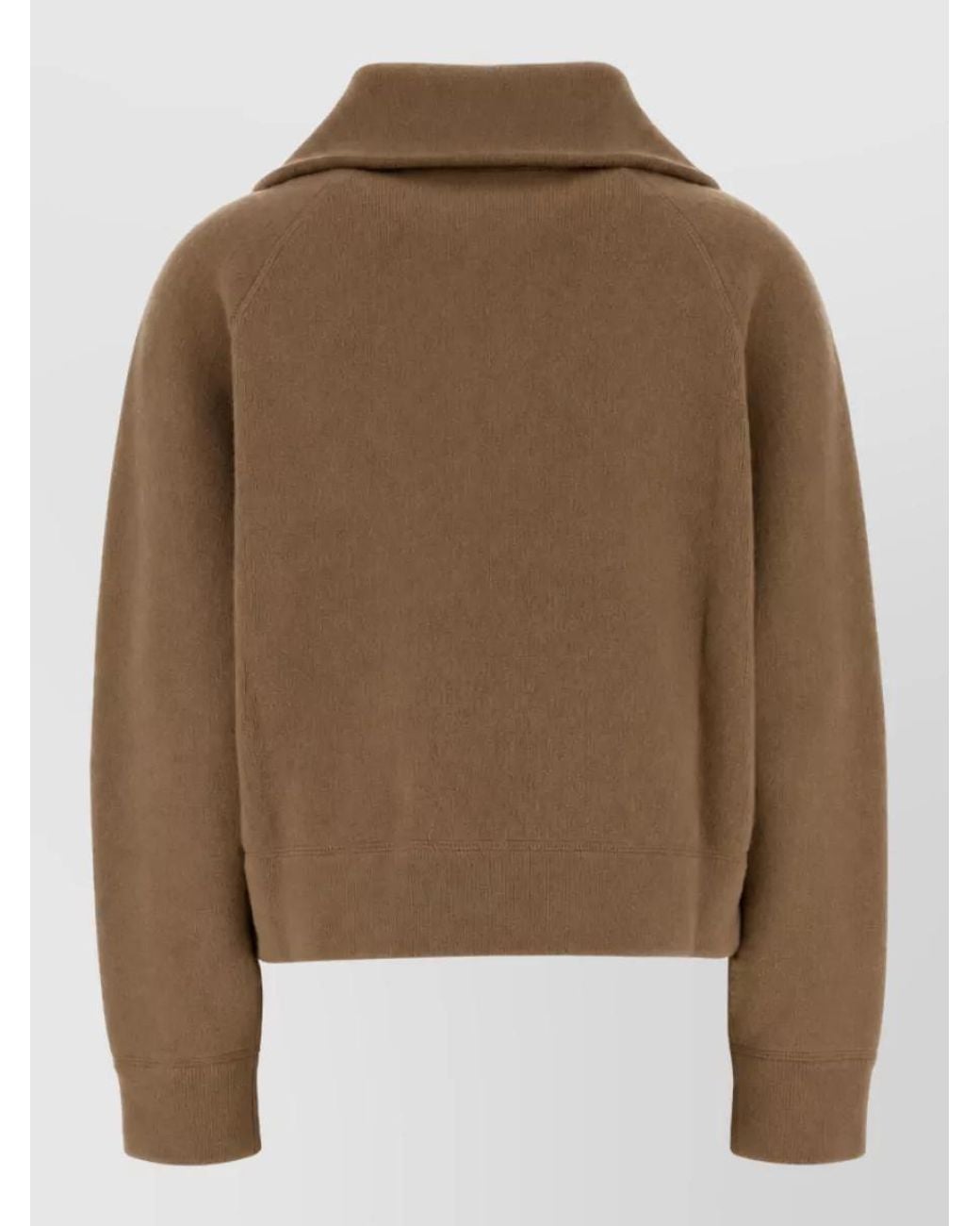 Prada Brown Cashmere Polo Sweatshirt