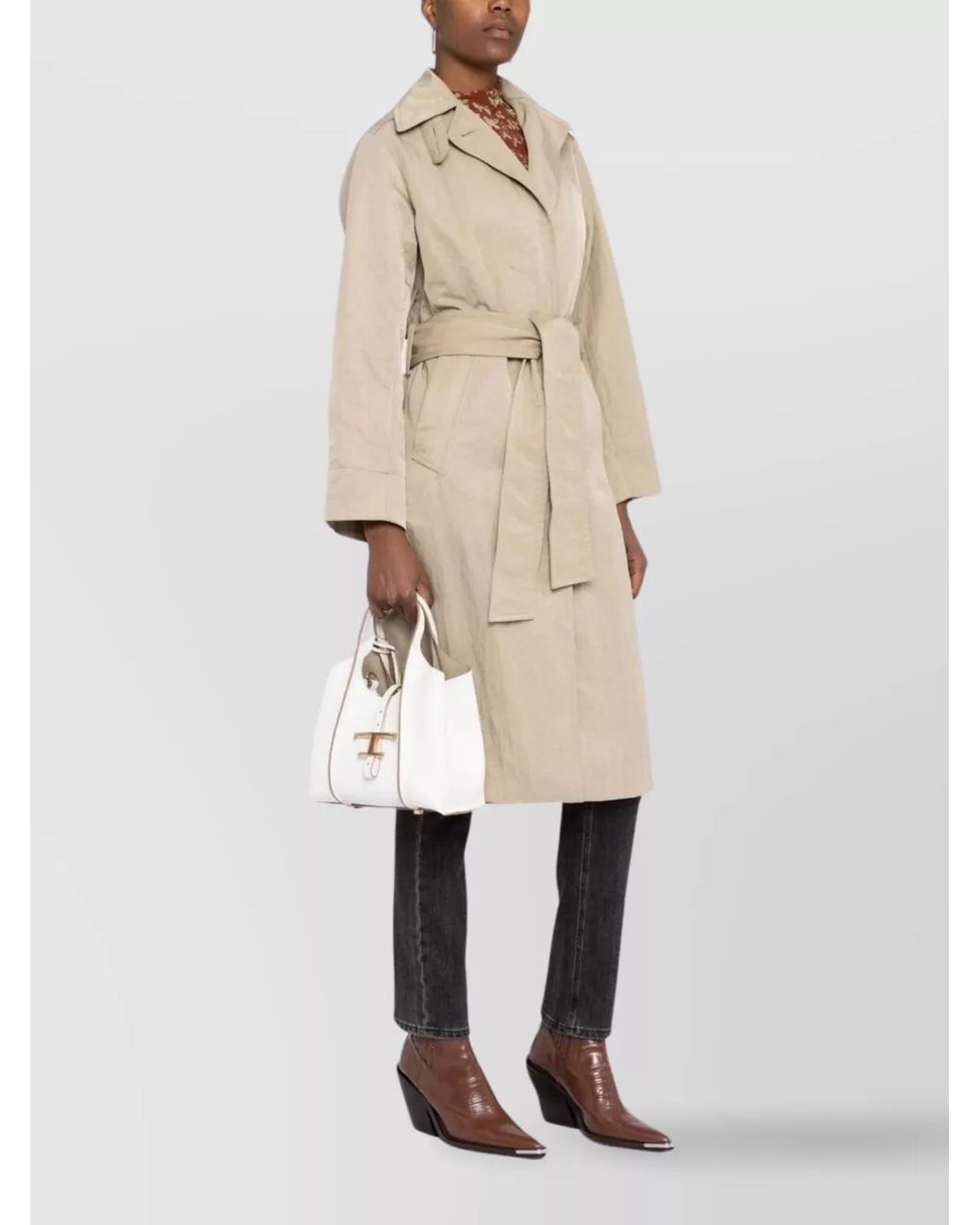 Tod's Natural T Timeless Mini Leather Shoulder Bag