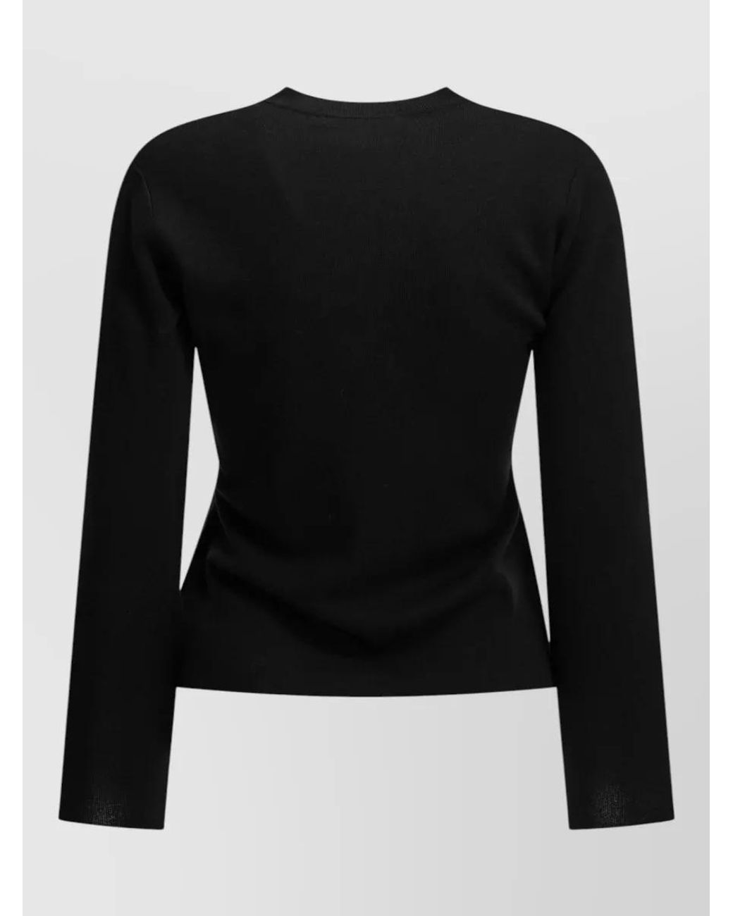 Max Mara Black Virgin Wool Round-Neck Jumper