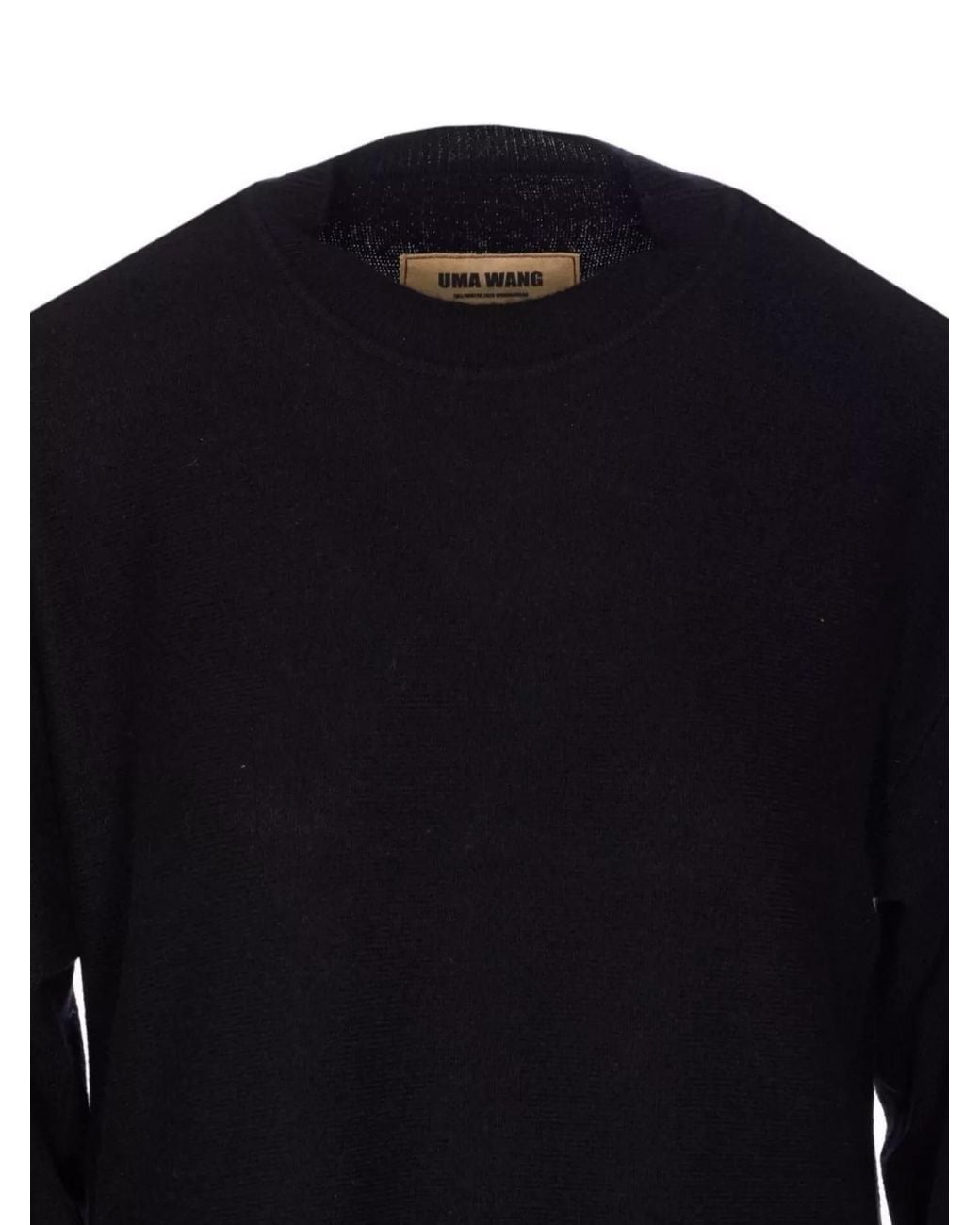 Uma Wang Blue Asymmetric Hem Long Sleeve Top