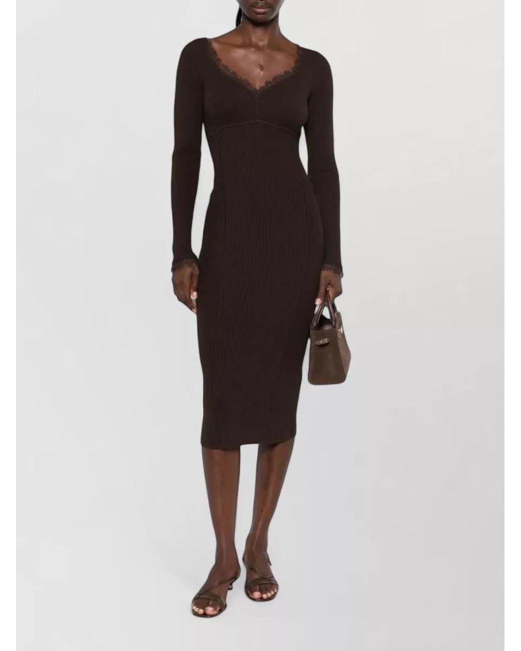 Twinset Multicolor Viscose Knit Knee-Length Dress