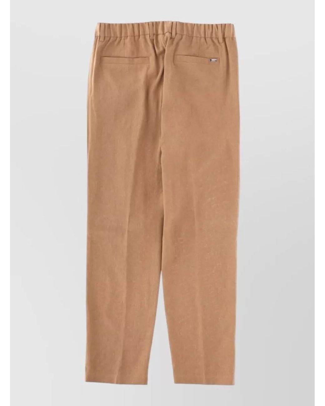 Herno Natural Linen Regular-Fit Straight-Leg Trousers for men