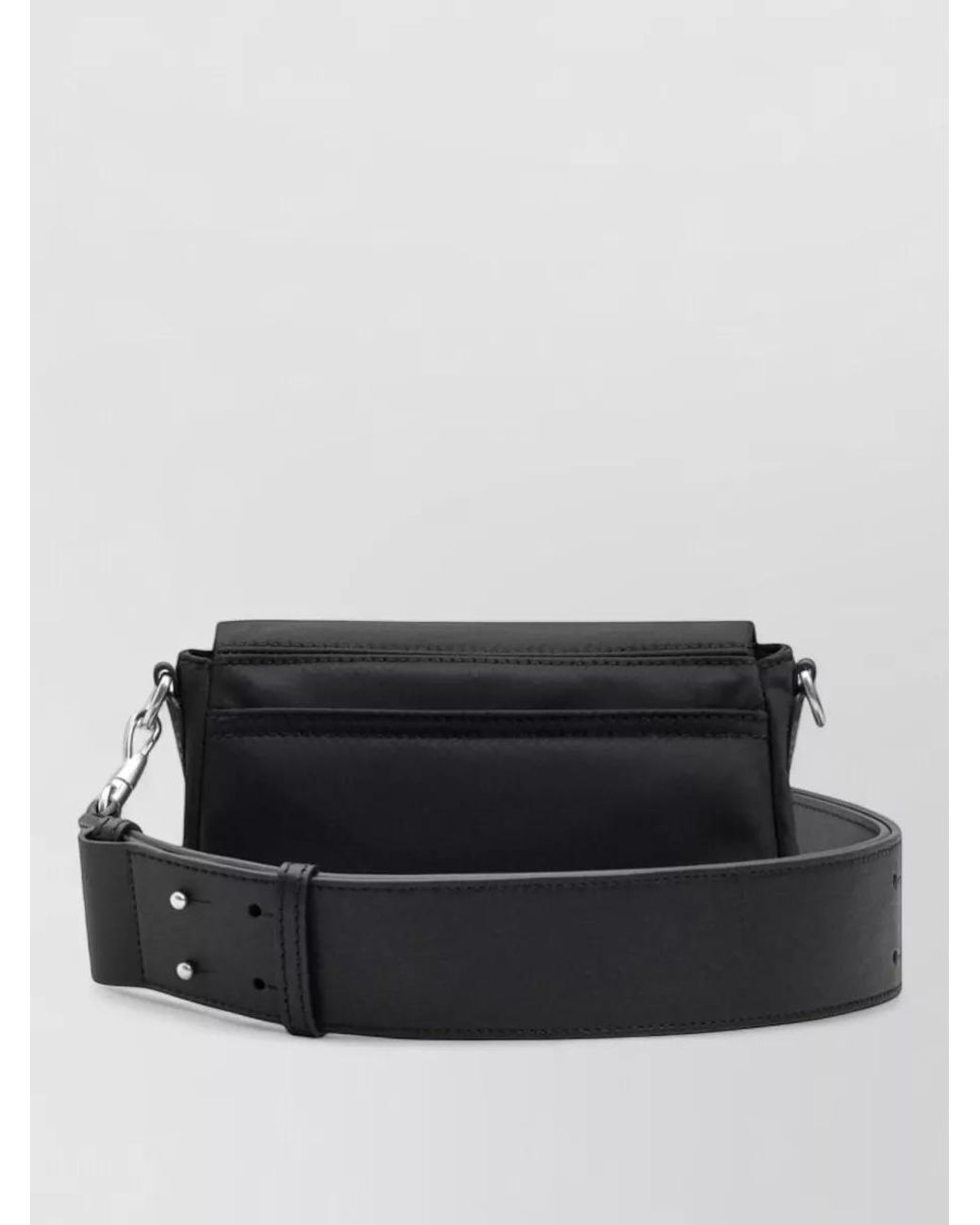 AMI Black Marcel Nylon Shoulder Bag Adjustable Strap for men