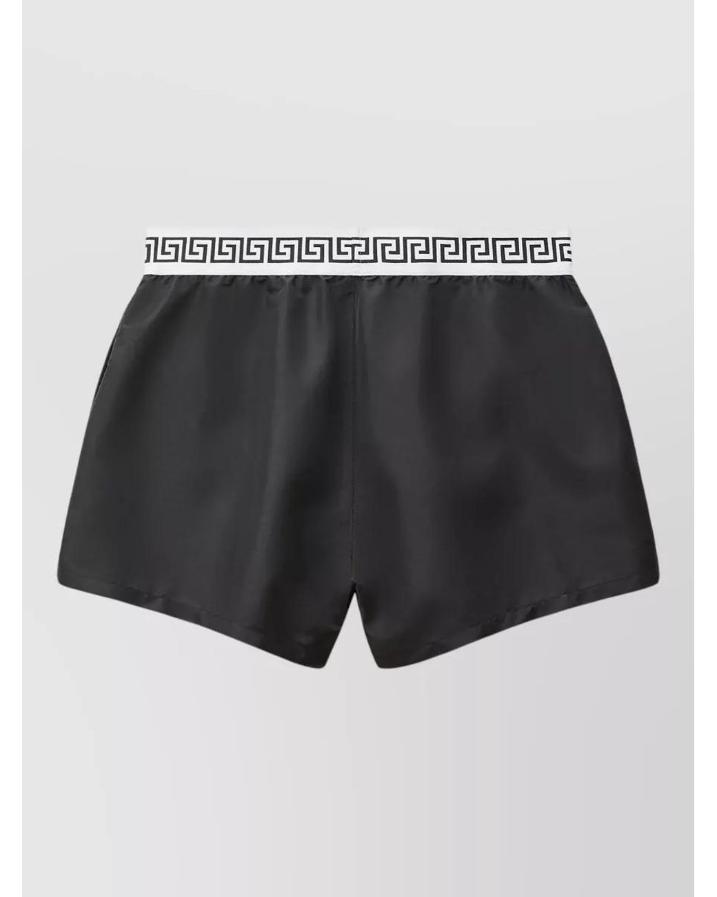Versace Black Greca Medusa Print Swim Shorts for men