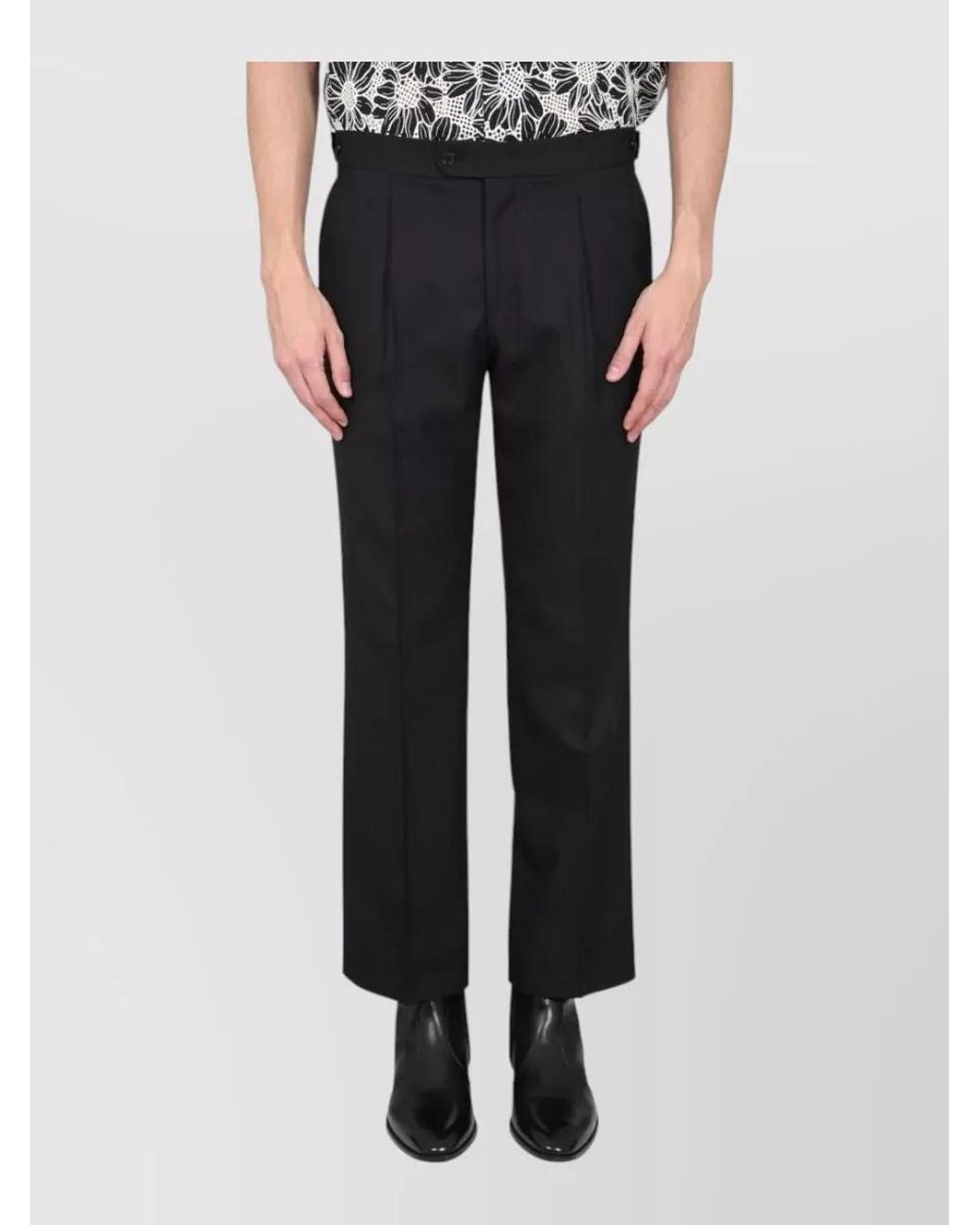 sunflower Black Regular-Fit Straight-Leg Trousers for men