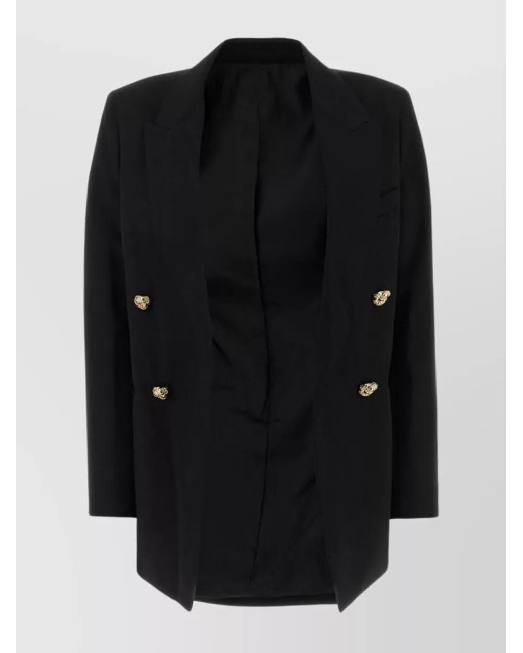 Lanvin Black Wool Double-Breasted Blazer