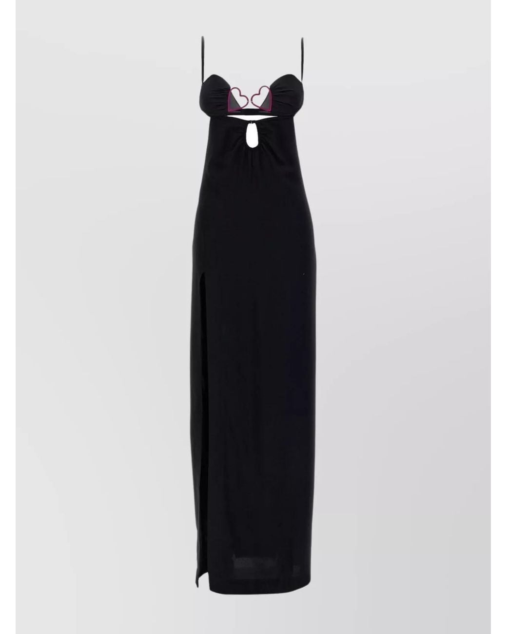 Nensi Dojaka Black Cutout Midi Dress