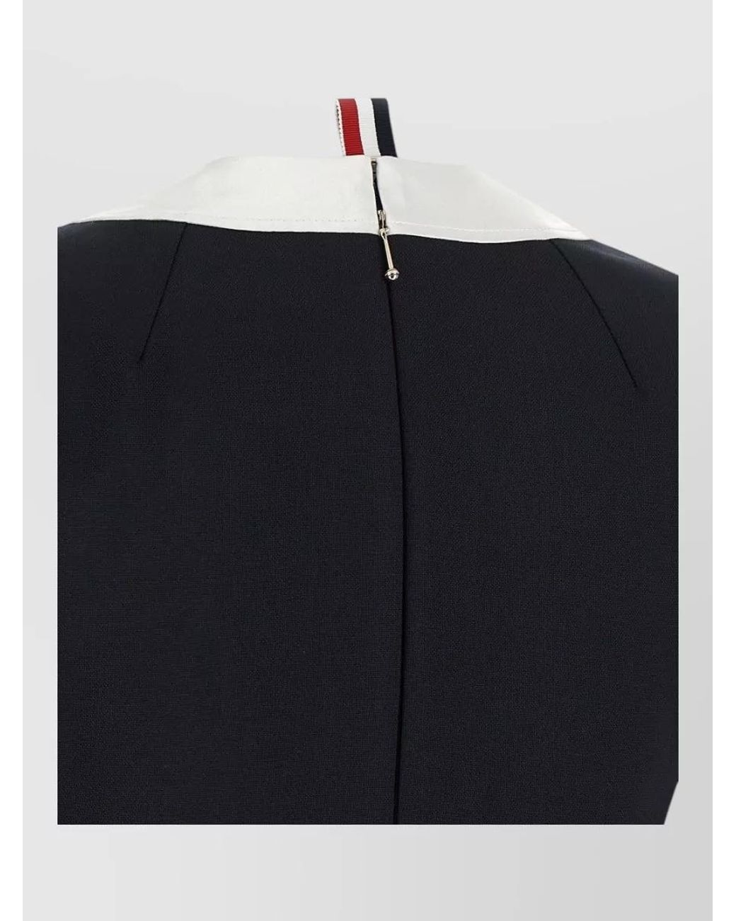Thom Browne Blue Wool Polo Midi Dress