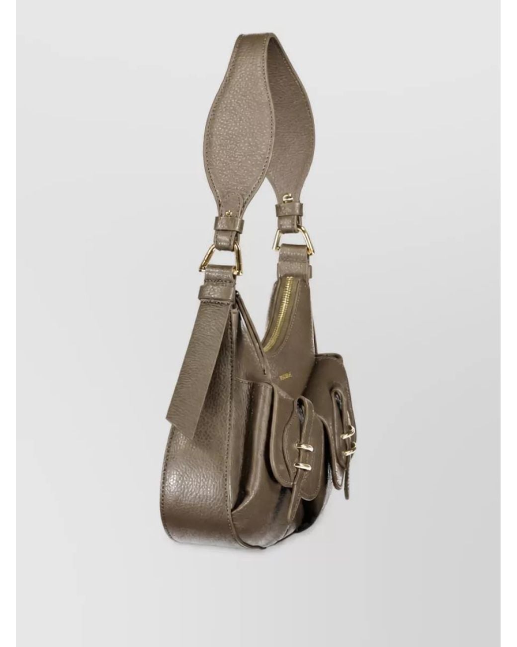 Coccinelle Gray Leather Shoulder Bag