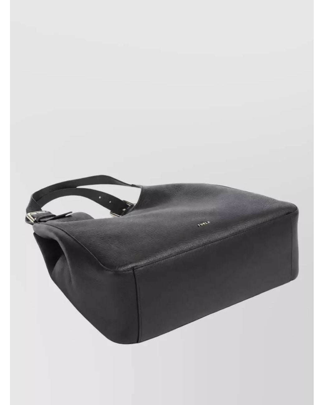 Furla Black Large Leather Shoulder Bag