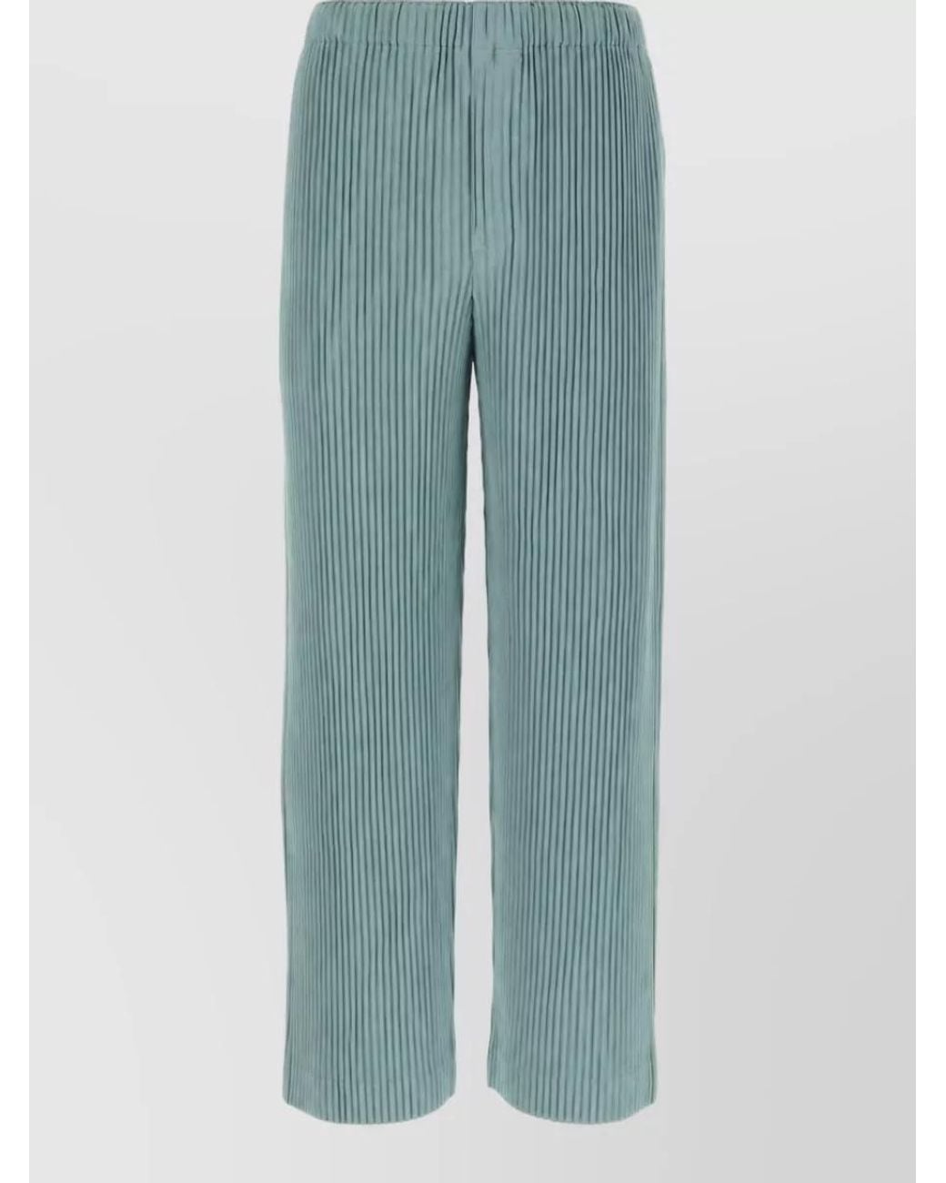 Homme Plissé Issey Miyake Blue Wide-Leg Trousers for men