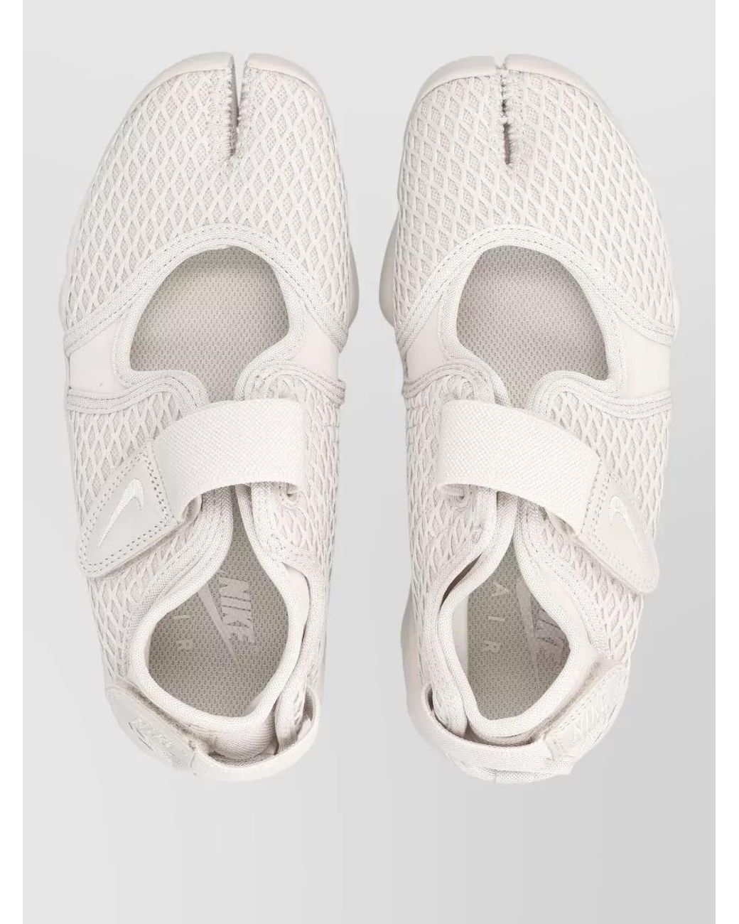 Nike White Split Toe Sandals Lightweight Textile Upper