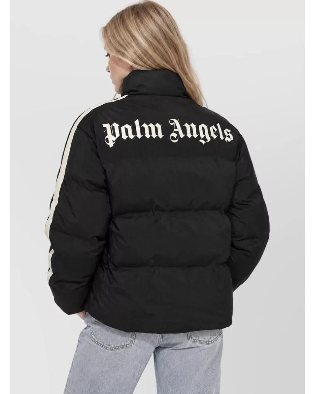Palm Angels Black Logo Puffer Jacket