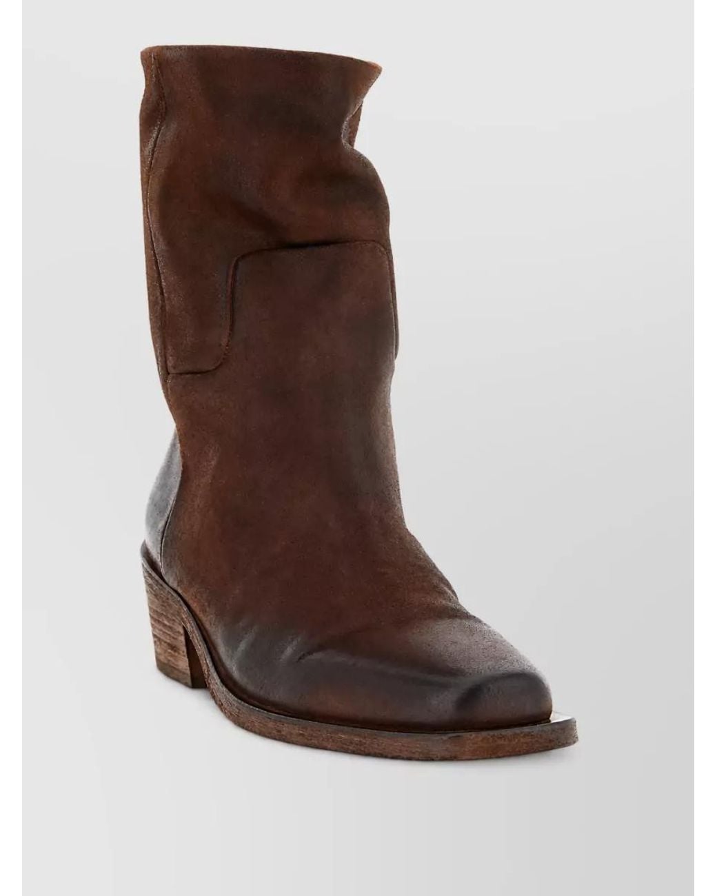 Marsèll Brown Leather Texan Ankle Boots