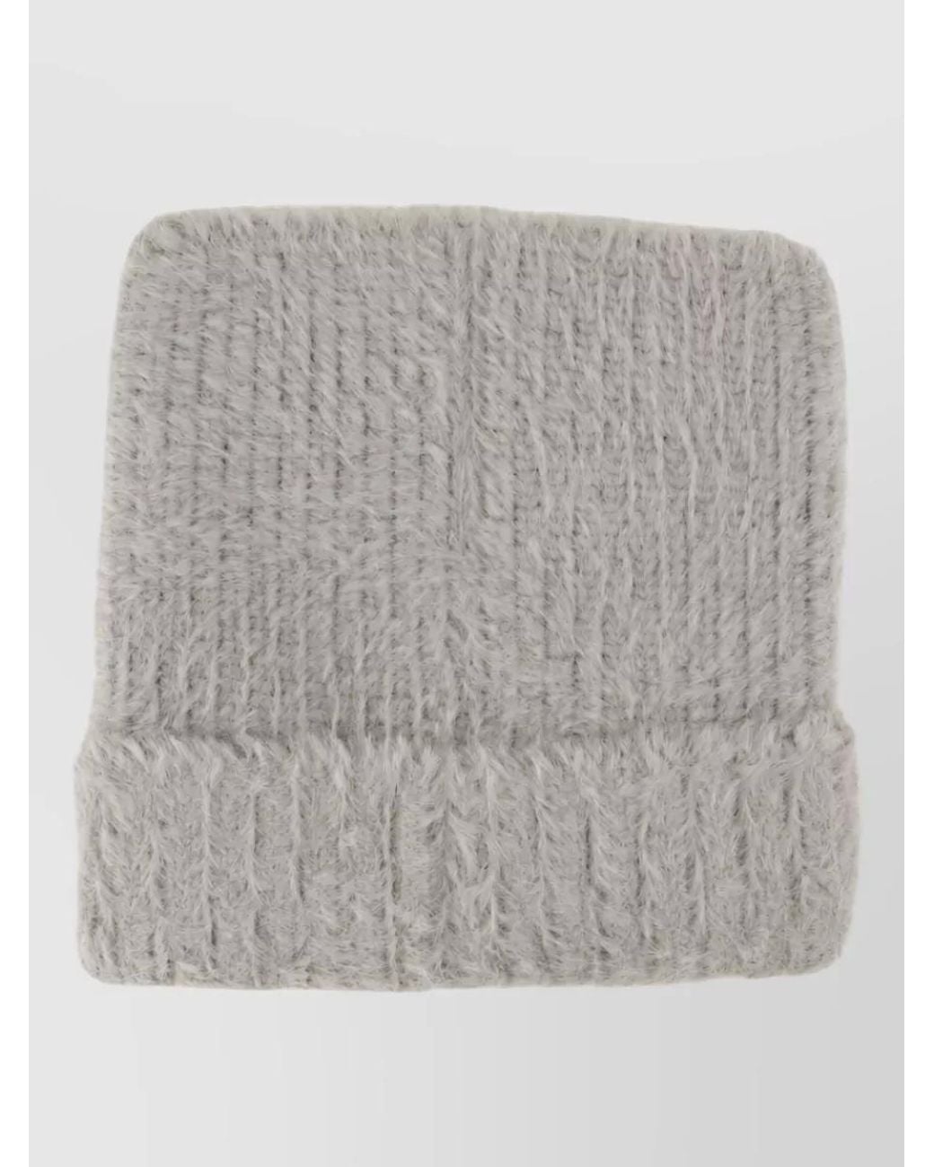 Casablanca Gray Fluffy Nylon Beanie