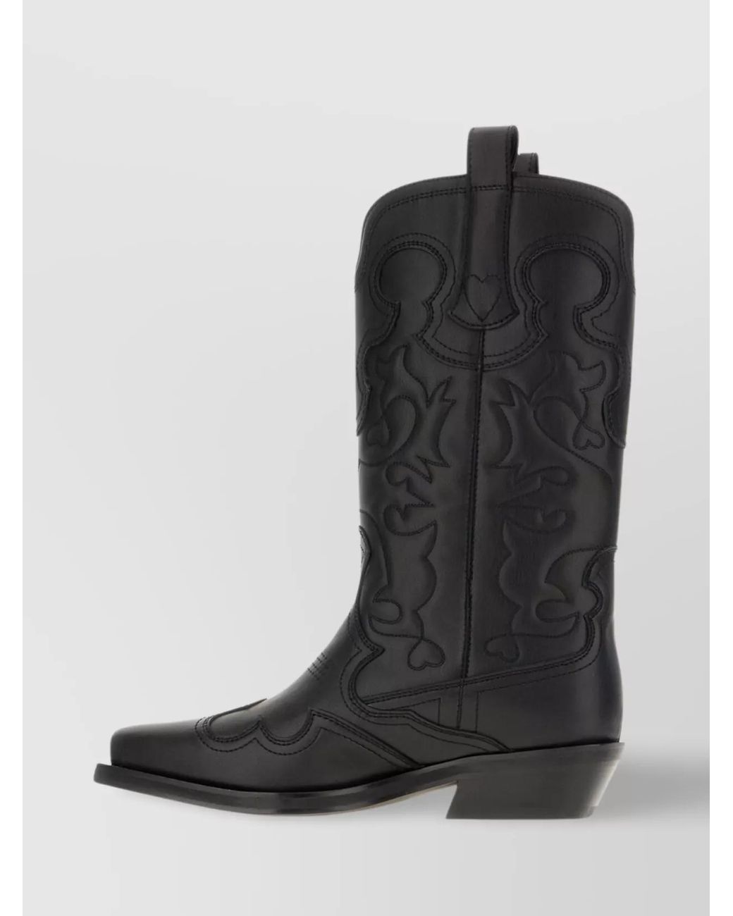Ganni Black Leather Boots