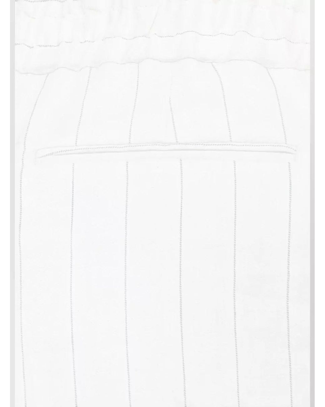 PT Torino Natural Striped Straight-Leg Trousers