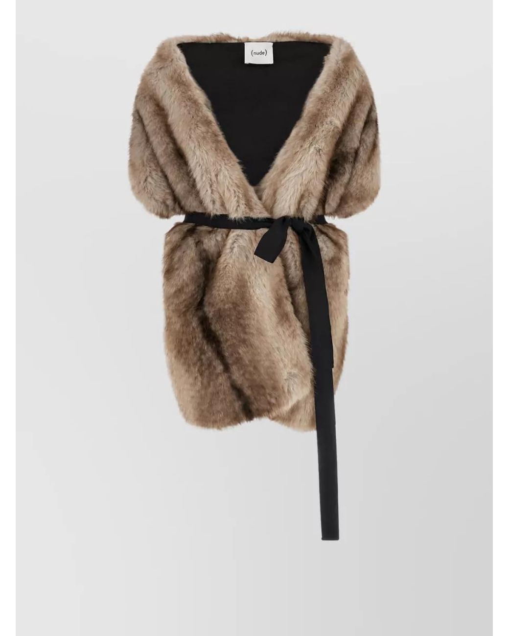 Nude Multicolor Faux Fur Stole