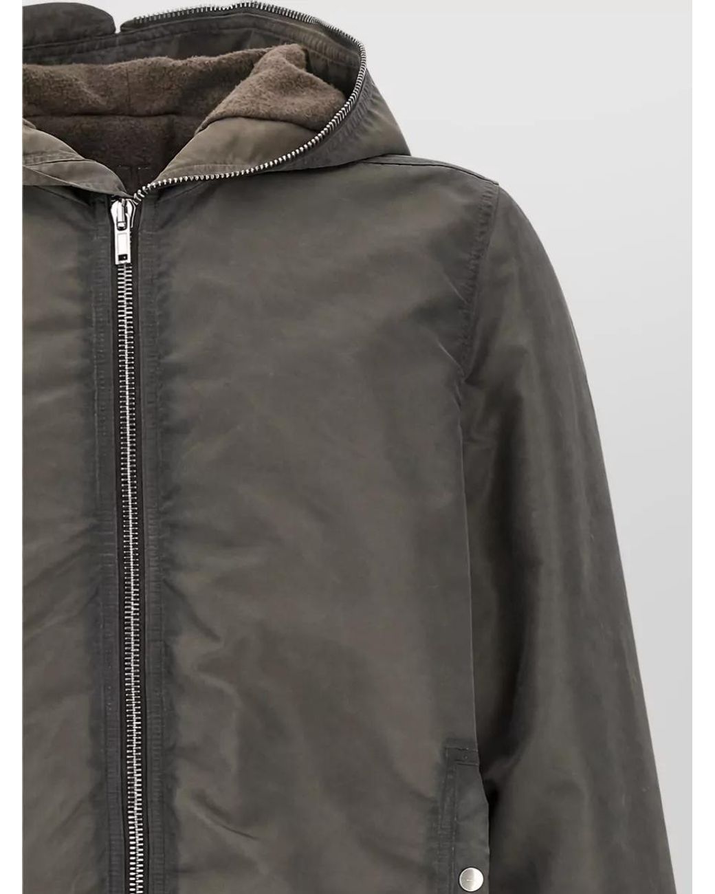 Rick Owens Gray Padded Coat for men