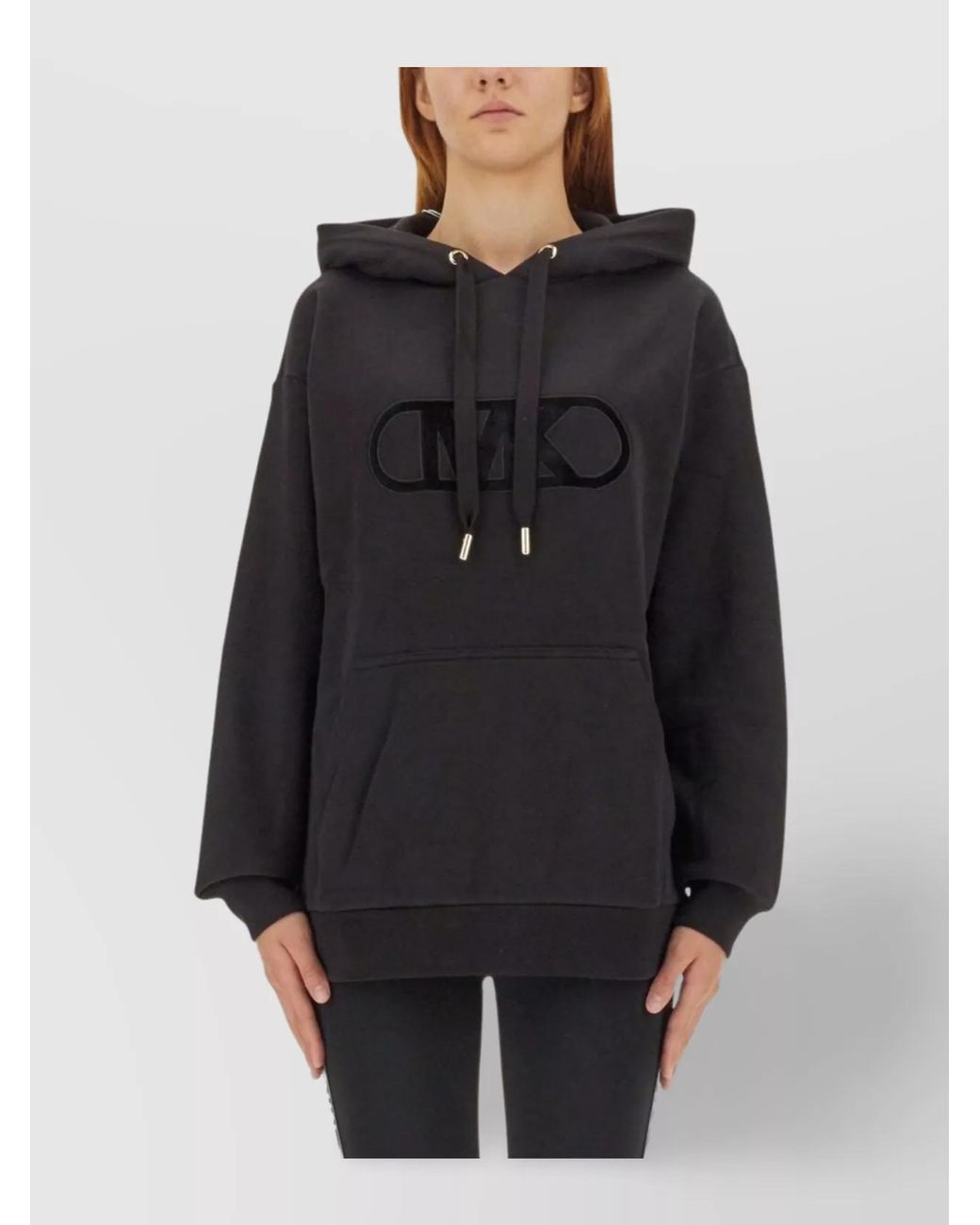 Michael Kors Black Organic Cotton Oversized Sweatshirt