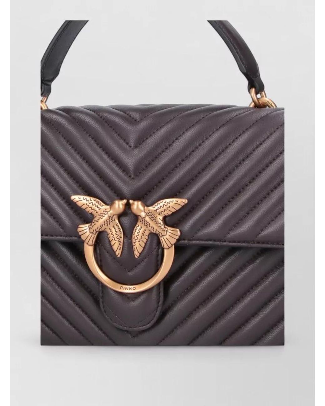 Pinko Gray Love Bag Clutch Bag