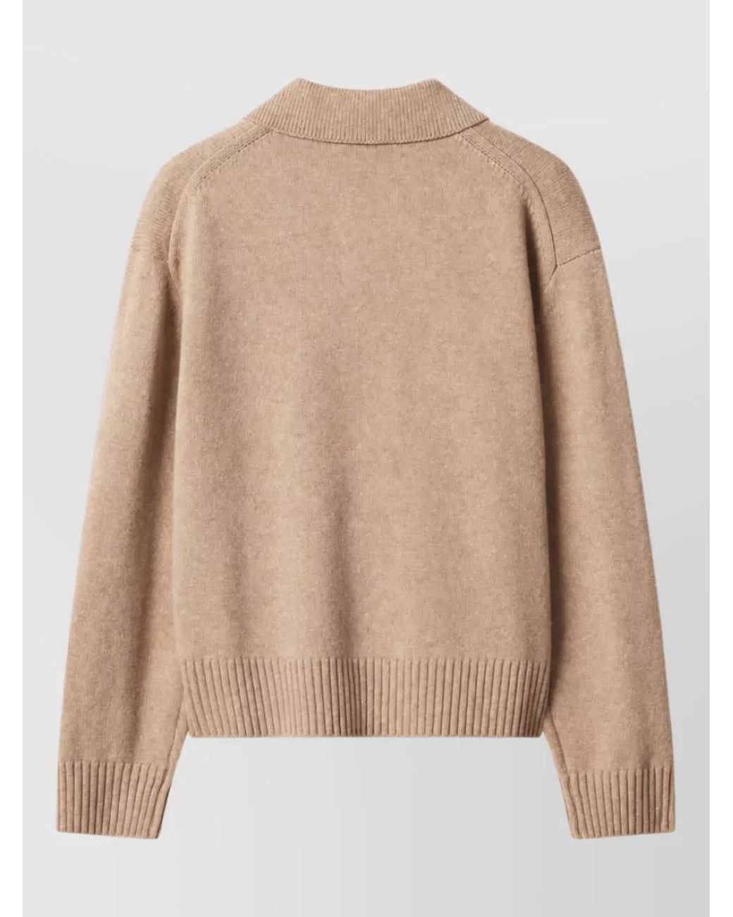 Maison Kitsuné Natural Wool Intarsia-Knit Fox Head Polo Jumper