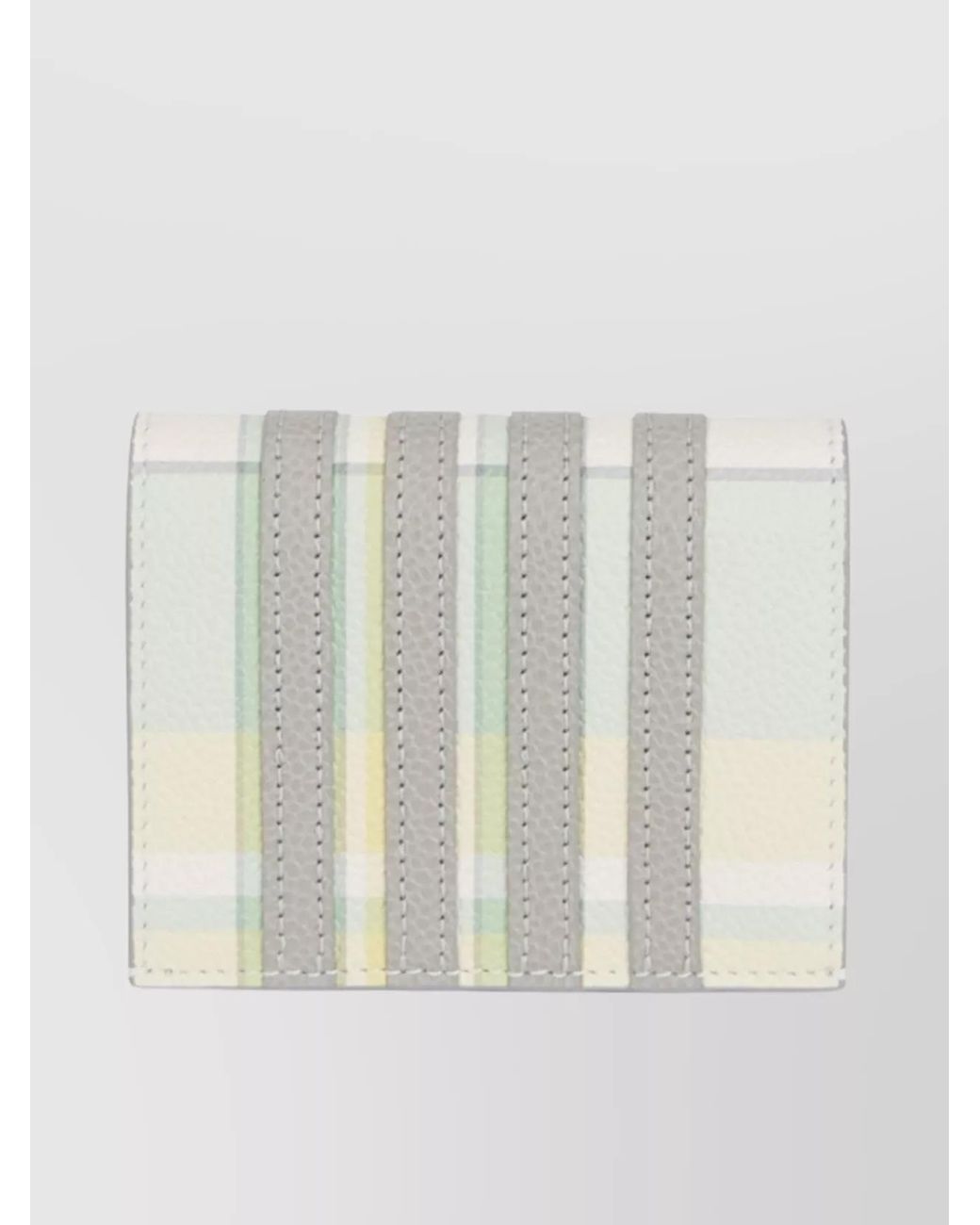 Thom Browne White Leather Bi Fold Wallet for men