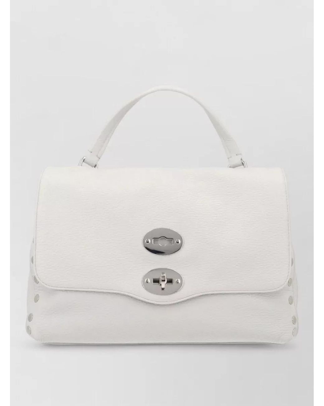 Zanellato White Leather Postina Small Shoulder Bag