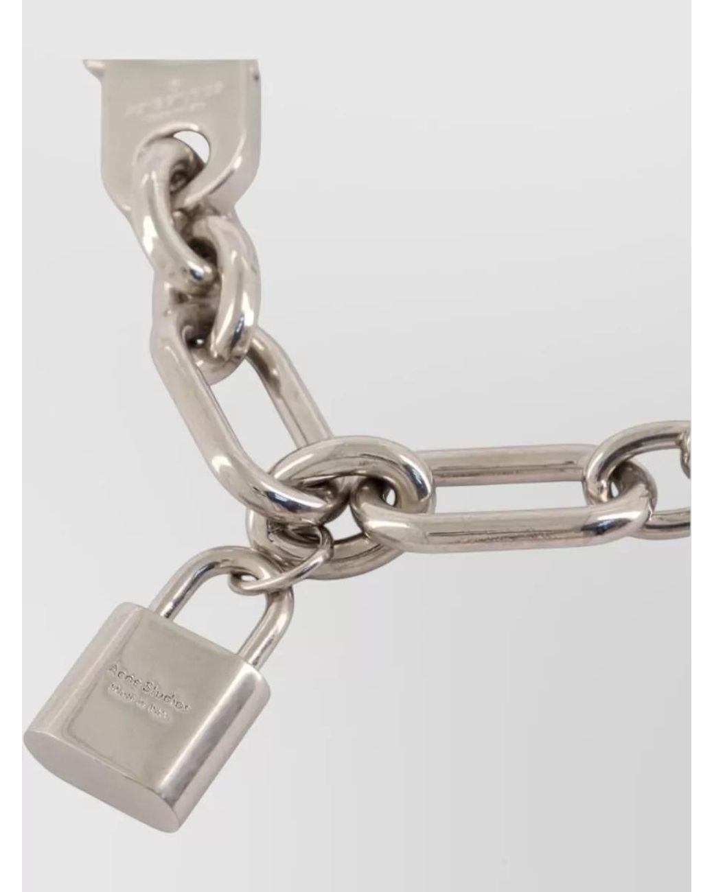 Acne White Metal Bracelet for men