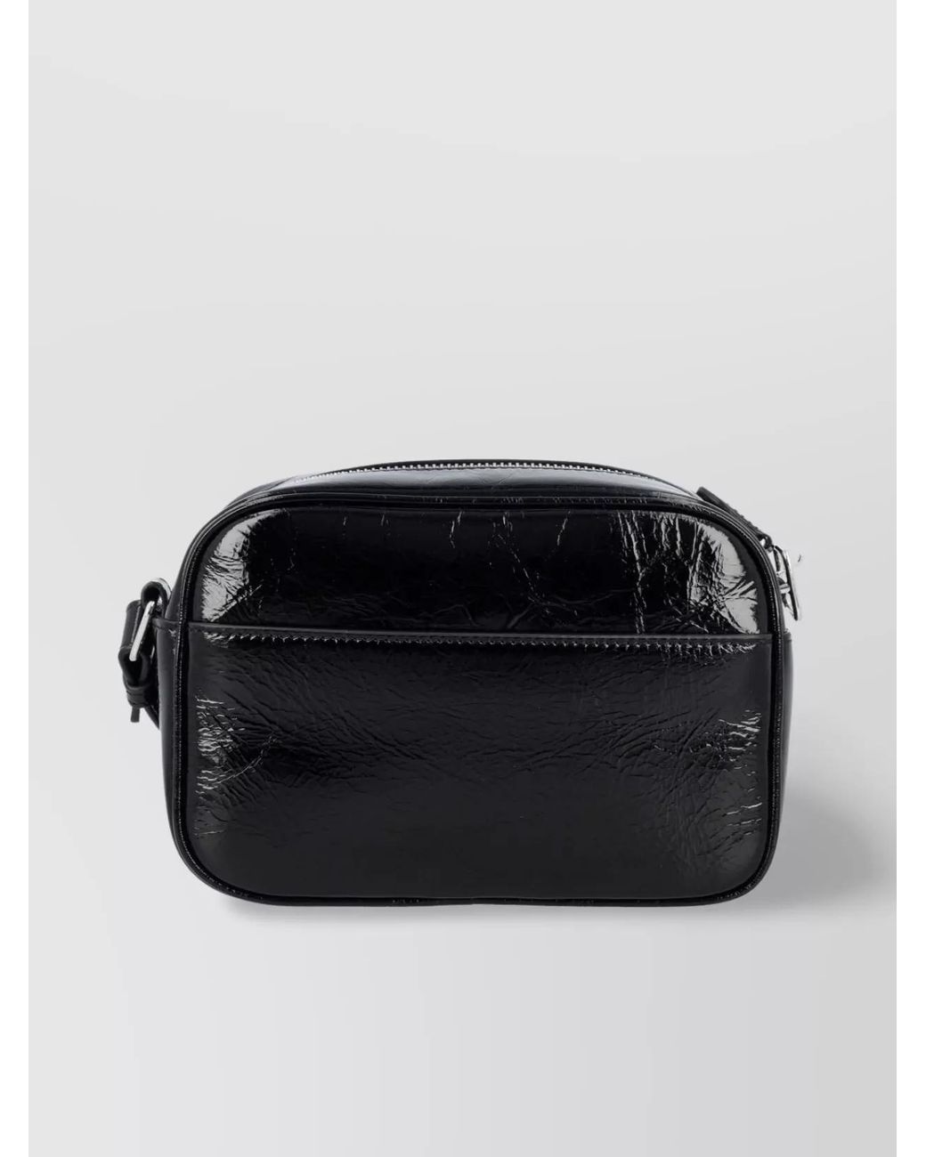 Courreges Black Réédition Varnished Leather Cross-Body Bag