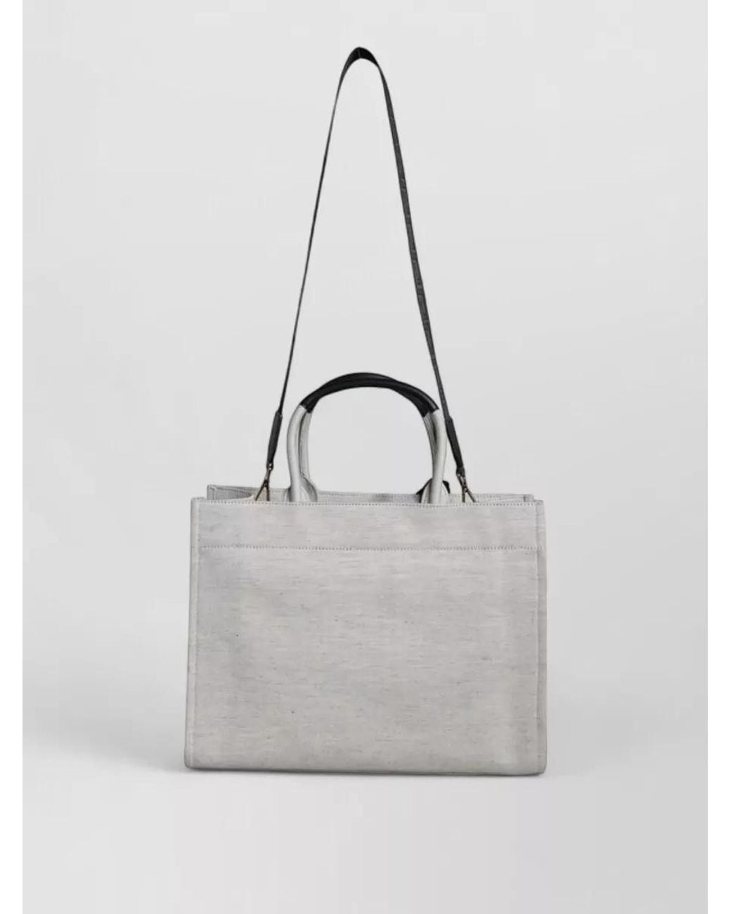 Versace White La Medusa Leather Tote Bag