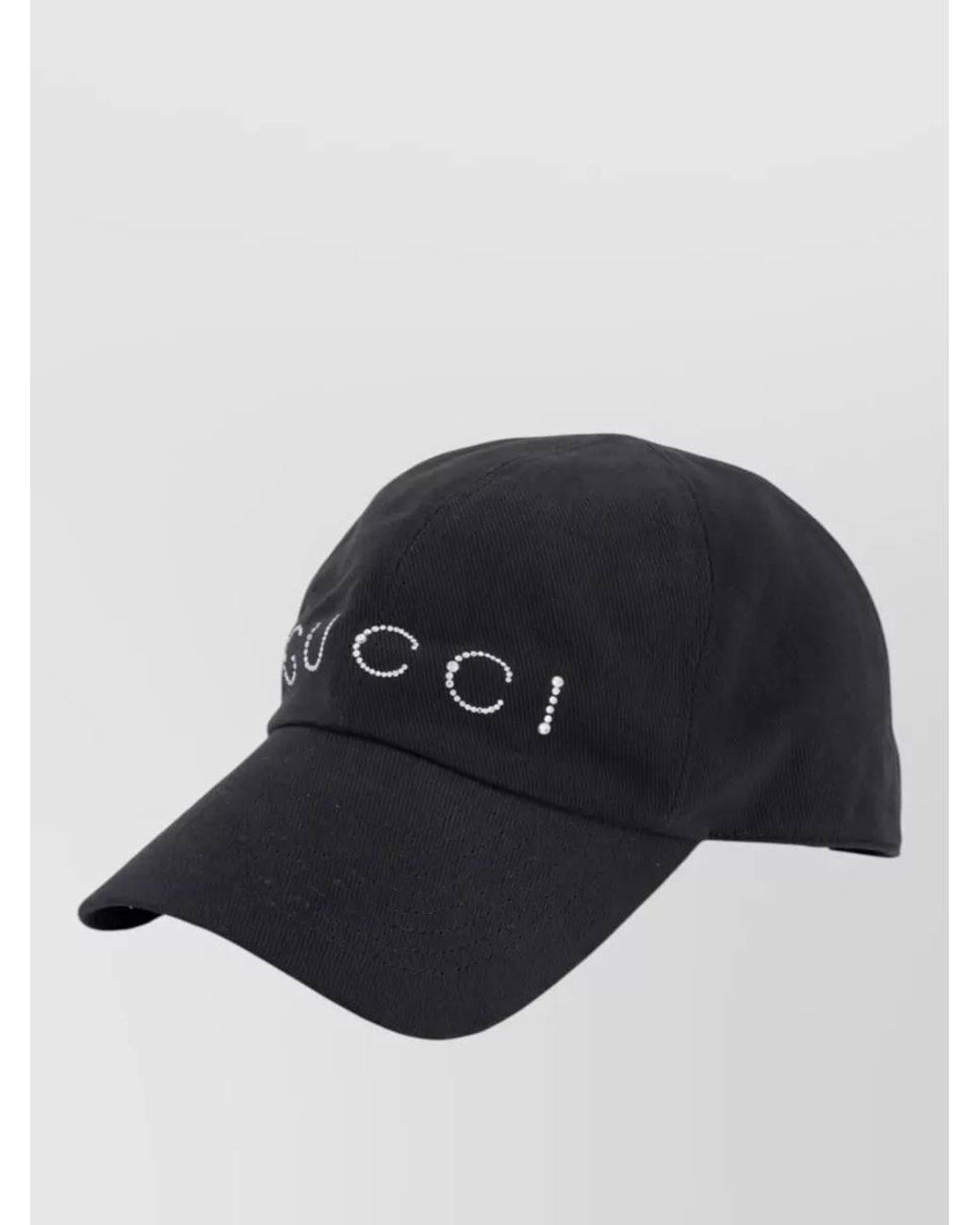 Gucci Black Rhinestone Logo Baseball Cap