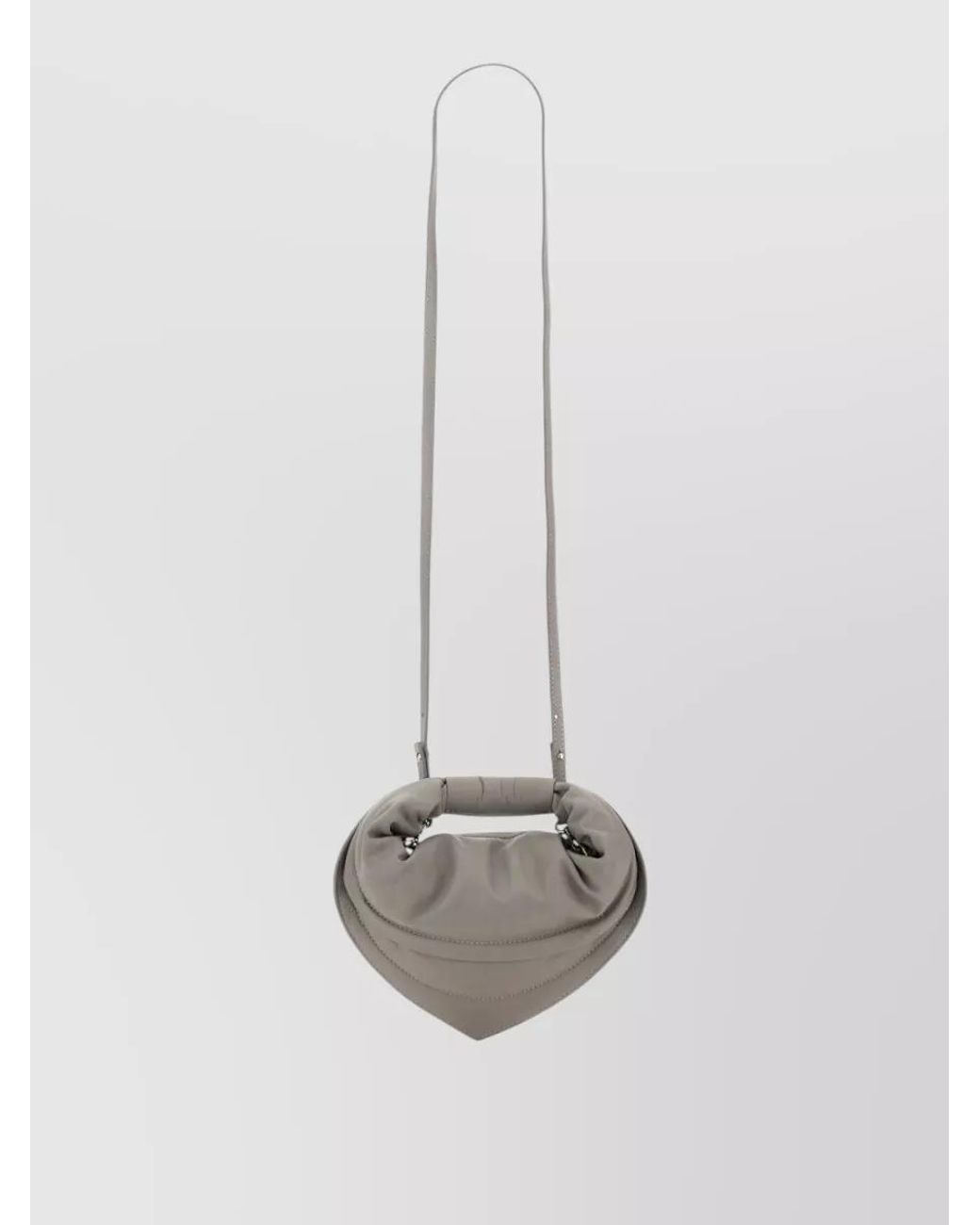 FEDERICO CINA Gray Calfskin Mini Crossbody Bag