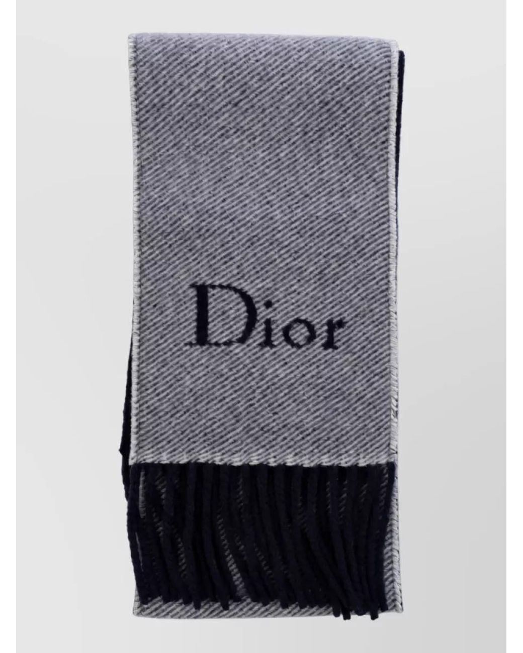 Dior Gray Cashmere Scarf