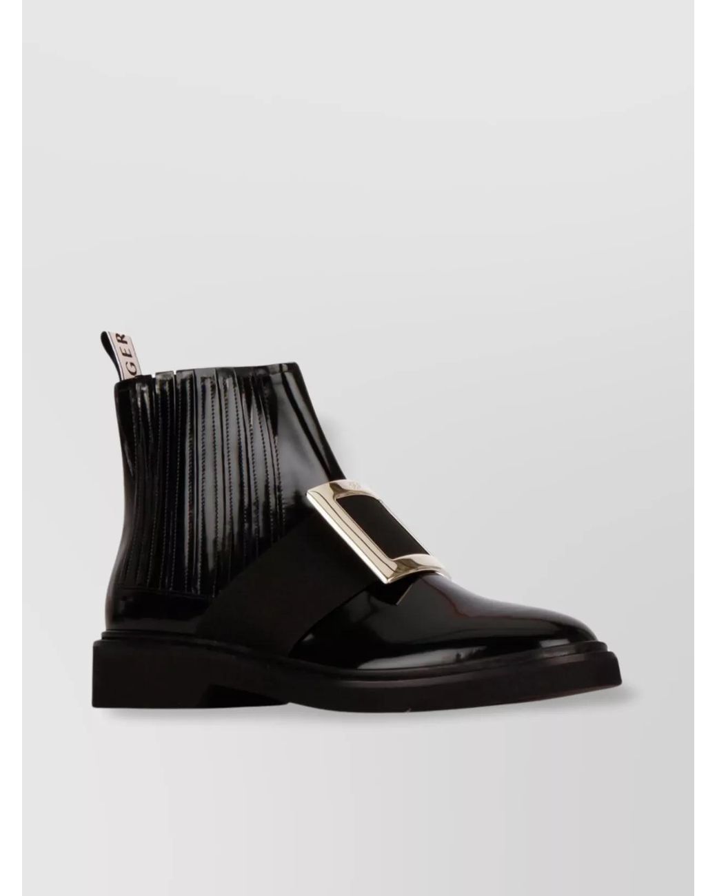 Roger Vivier Black Leather Ankle Boots