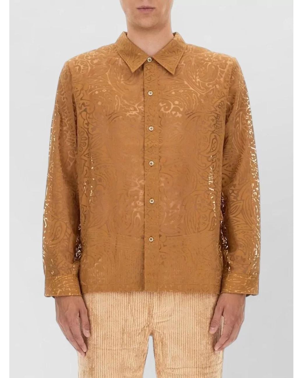 Séfr Brown Cotton Shirt for men