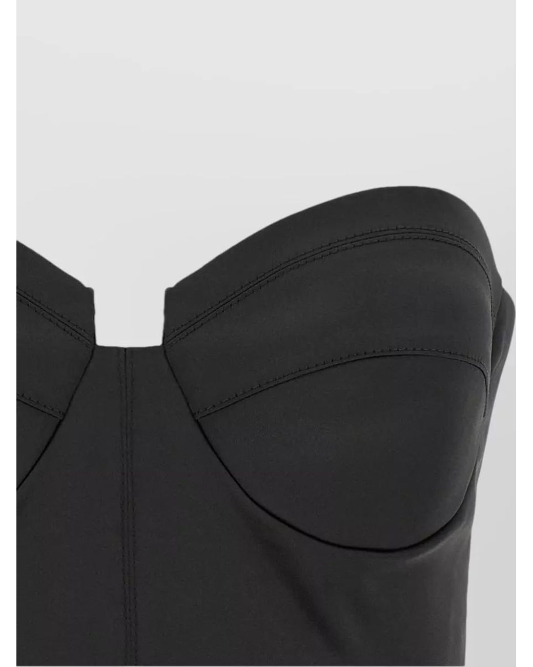 Elisabetta Franchi Black Off-Shoulder Sweetheart Bustier Top