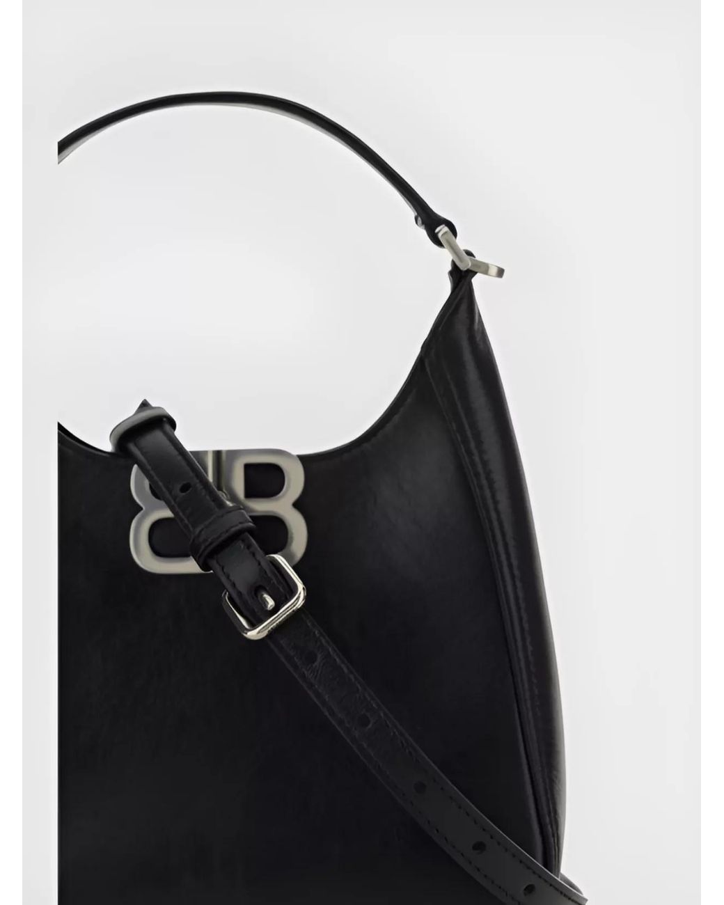 Balenciaga Black Bb Soft Small Leather Shoulder Bag