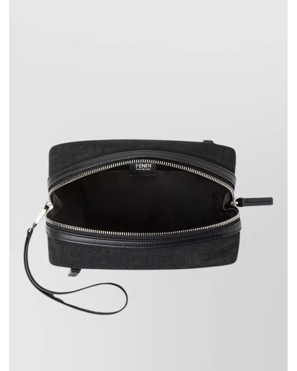 Fendi Black Jacquard Clutch Bag for men