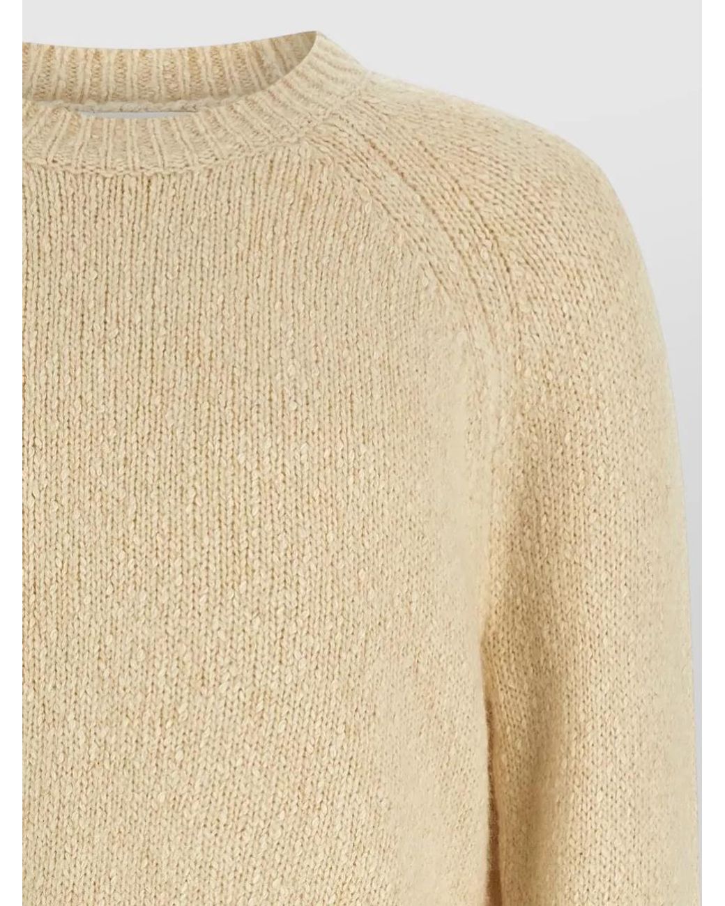 Isabel Marant Natural Brushed Crew-Neck Raglan Jumper for men