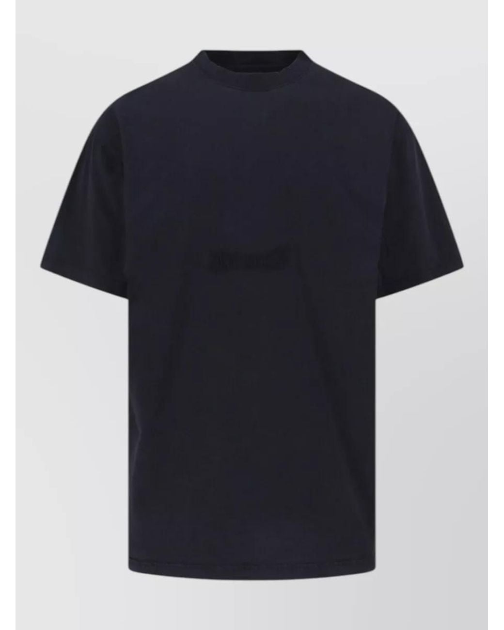 Balenciaga Blue Cotton Oversized Asymmetric T-Shirt for men